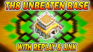 Best TH8 Base for WarCWLTrophy 2024  Town Hall 11 Base with Replays amp Link COC [upl. by Yesac]