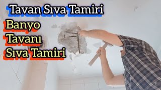 Tavan Beton Tamiri ‼️ Sıva Tamiri  Göçük Sıva Tamiri  Sıva Tamiri Yapımı [upl. by Kuo]