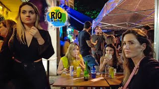 ðŸ‡§ðŸ‡· Rio de Janeiro Nightlife District Leblon Brasil 2022  Full Tour [upl. by Hogle]