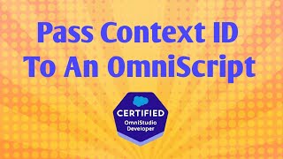 Pass ContextId to OmniScript  How to launch OmniScript  Launch OmniScript on button click [upl. by Eelatan]