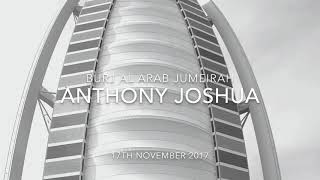 Anthony Joshua boxing stunt on the Burj Al Arab helipad Dubai 2017 [upl. by Lemmuela]