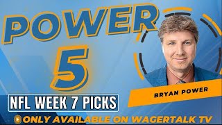 Sunday NFL Week 7 Picks Predictions and Best Bets  Power 5 for October 19 2024 [upl. by Ayekehs]