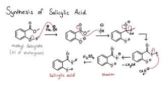 Mechanism  Converting Methyl Salicylate into Salicylic Acid [upl. by Aliehc481]