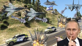 Ukrainian Fighter Jets Drones War Helicopters Powerful Attack on Russian Army Weapons ConvoyGTA5 [upl. by Cutler466]