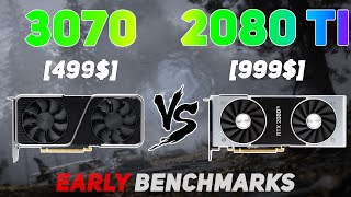 RTX 3070 vs RTX 2080 TI EARLY  RTX 2080 TI vs RTX 3070  RTX 3070 Benchmarks [upl. by Anorahs296]