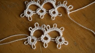 Tatting  Reverse Work Rw in Needle Tatting by RustiKate [upl. by Damick]