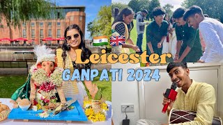 Leicester Ganpati 2024  ગણેશ ચતુર્થી ૨૦૨૪  Karina Dhanani  Leicester  Gujarati Vlog [upl. by Formica]