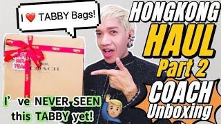 COACH TABBY Bag UNBOXING HONGKONG HAUL part 2 Coach Soft Tabby Multicrossbody Bag What Fits [upl. by Artnoed]