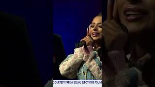 LOOMIS FAILS SINGING USA NATIONAL ANTHEM  FREE amp EQUAL PRESIDENTIAL DEBATE 2024 [upl. by Niwde]