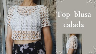 TOP BLUSA CALADA A CROCHET [upl. by Yblocaj822]