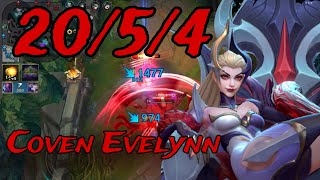 Coven Evelynn Wild Rift Gameplay  20 Kills  Tips amp Tricks  Patch 44c [upl. by Lamoree259]