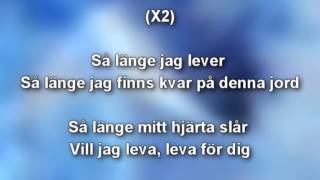 Carola  Så länge jag lever karaoke  lyrics [upl. by Suirauqed]