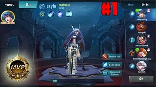 Gameplay Mobile Legend  Bang Bang 1  Play Layla MVP [upl. by Kramnhoj]