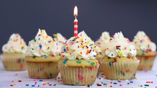 Birthday Cake Funfetti Cupcakes [upl. by Aeki]