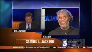 KTLA Reporter Mistakes Samuel L Jackson for Laurence Fishburne [upl. by Jeffy]