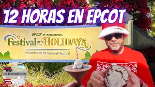 EPCOT Festival of the Holidays 2024  Disney World  Comida Bebidas y Galletas [upl. by Lhamaj]