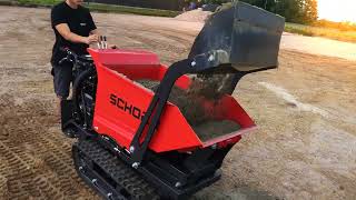 SCHORR Minidumper RR500DHKASH PRO SelbstladerHochkipper Raupendumper Mulde 500kg [upl. by Berthe576]