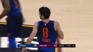 Alex Abrines 9 points Highlights vs Cleveland Cavaliers [upl. by Ainival146]