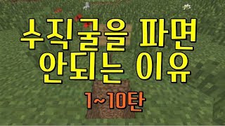 수직굴을 파면 안되는 이유 한번에 보기마인크래프트 애니메이션 [upl. by Lucine]