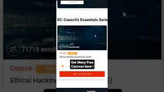 Get free ethical hacking course available ec council eccouncil computersecurity hacker [upl. by Boys]