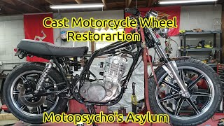 Cast Motorcycle Wheel Restoration Part 1 [upl. by Retep]