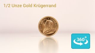 12 Unze Krügerrand Goldmünze in 360° Ansicht [upl. by Esinrahs]