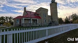 Old Mackinac Point Lighthouse Lake Huron Shoreline [upl. by Aicineohp]