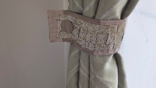 布を編んでカーテンタッセルを作りました。How to make curtain tassels [upl. by Nnylak]