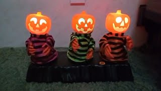 Pan Asian Creations 2012 Halloween Animated Dancing JackOLantern Trio [upl. by Coward]