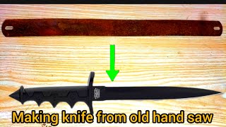 knife making from old rusty hand saw  knife making videos  restoration videos [upl. by Meredith]