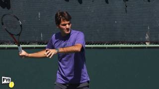 Roger Federer CloseUp Slow Motion HD  Indian Wells Pt 07 [upl. by Aicilihp]