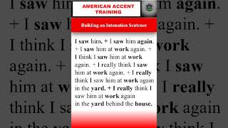 Building an Intonation Sentence  American Accent Training americanaccenttraining learnenglish [upl. by Aidne32]