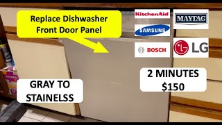 How to Replace a Bosch Dishwasher Door Panel and Handle in Under 2 Minutes [upl. by Rance]