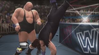 WWE 2K14 Undertakers Outside Dive OMG Moment Countered [upl. by Atteuqal]