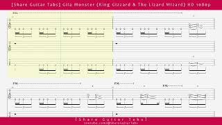 Share Guitar Tabs Gila Monster King Gizzard amp The Lizard Wizard HD 1080p [upl. by Flore]