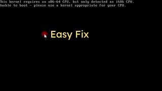 Fix Error This Kernel Requires an x8664 CPU but only detected i686 CPU Virtualbox [upl. by Hanad]