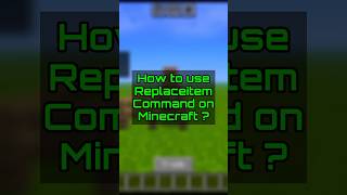 Minecraft Replaceitem Command Tutorial Bedrock commandblock [upl. by Neri]