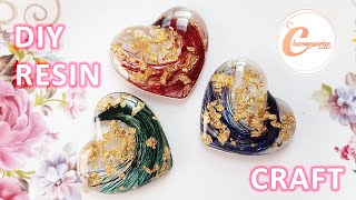 DIY Epoxy Resin Craft  Unique Pocket Hearts Resin Crafts for Beginners  Step by step tutorial [upl. by Munsey]