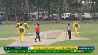 Live Cricket Match  New Raising Star vs Kais  18Apr24 1007 AM 20 overs  Anytime Sports Season [upl. by Towny]