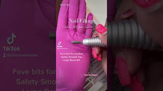 Filing Acrylic Nails nailtech acrylicnails nailtools beginnernailtech longnails nails [upl. by Dannon]