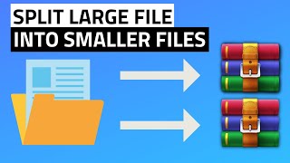 How to Split Large File into Multiple Smaller Files using WinRAR [upl. by Shipman837]