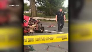 Teen girl ejected and killed in horrific car accident in Queens [upl. by Coates]