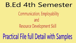 Practical file bed 4th semester communication employability and resource development skill puchd [upl. by Alcott]