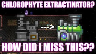 The Chlorophyte Extractinator Terraria 144 Extractinator Upgrade Hardmode Ore Compatible [upl. by Issej]