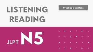 JLPT N5 listening practice with JLPT X listening practice jlpt n5 listening practice nihongo [upl. by Newton]