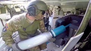 M1A2 Main Battle Tank Firing Main Gun  Interior View [upl. by Einegue315]