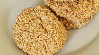 3 Ingredients Sesame Cookies No flour [upl. by Missie]