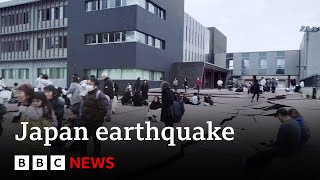 Japan issues tsunami warning after strong earthquake  BBC News [upl. by Ennaeilsel797]