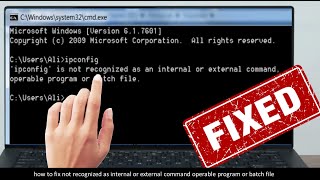 how to fix not recognized as internal or external command operable program or batch file windows 10 [upl. by Edric200]