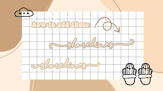 how to add such strings in shorelines script font  how to use shorelines script font🌿 [upl. by Jamil]